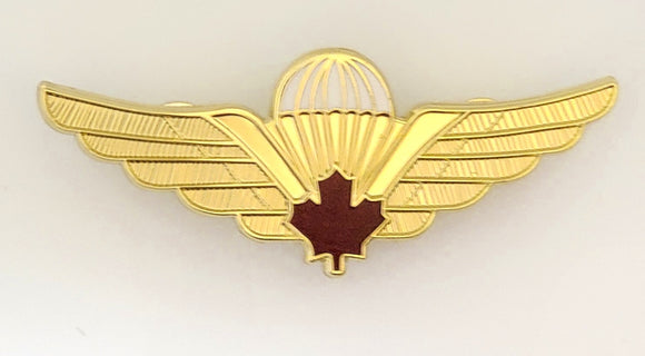 Canadian/Canada Airborne Jump Wings, Red Leaf, Basic Parachutist