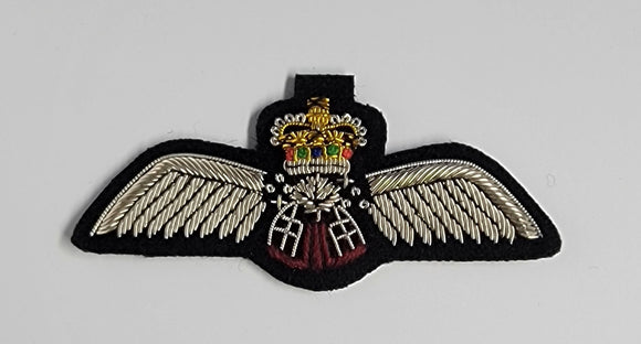 RCAF Skill Badge-Astronaut Wings, Cloth, Silver Bullion