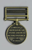 Republic of Korea Service Medal, Miniature