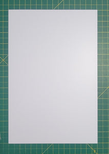 Plastic White Polystyrene Sheet 8"x12"x0.030"