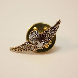 Canadian/Canada Airborne Jump Wings, White Leaf, Op Parachutist, Lapel Pin