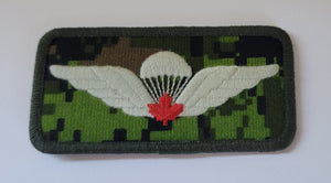 CADPAT Army Special Skill Badge, Parachute Wings, Red Maple Leaf
