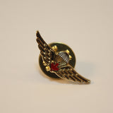 Canadian/Canada Airborne Jump Wings, Red Leaf, Basic Parachutist, Lapel Pin