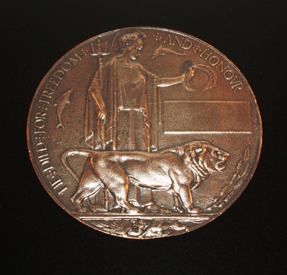 WW1 Memorial Plaque (Death Penny), Reproduction